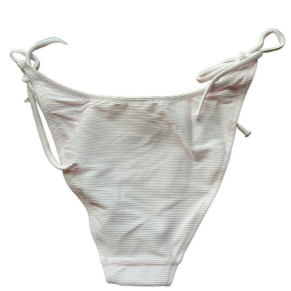 J.Crew Women's Ribbed Curved-Waist Cheeky String Bikini Bottom Size M NWT - Picture 4 of 12